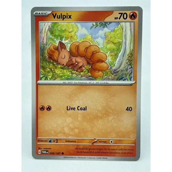Vulpix 026/167 S&V: Twilight Masquerade Non-Holo Pokémon TCG Mint Unplayed - Picture 1 of 6
